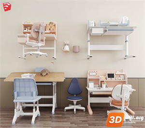 Kid's table and chairs Skp Files 